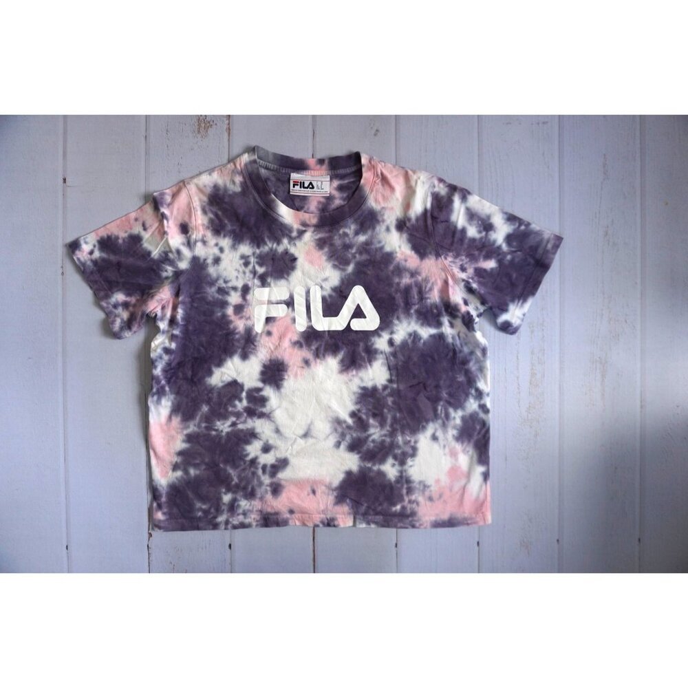 FILA Tie-Dye Oversized Logo Shirt, Size M